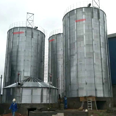 Overseas silo service 500ton 1000ton 3000ton steel silo grain corn wheat strore silo farm /seed plant facility/flour mill plant