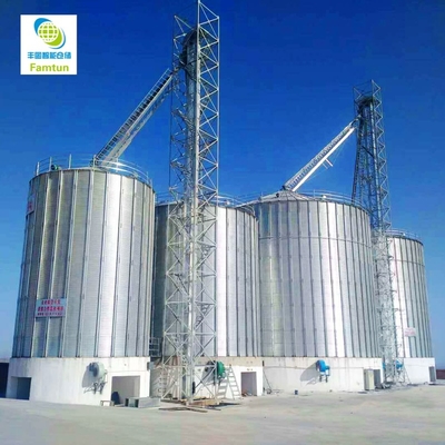 Large capacity galvanized steel grain silo used grain silo Corn Rice Maize Seed Wheat 1000T 2000t