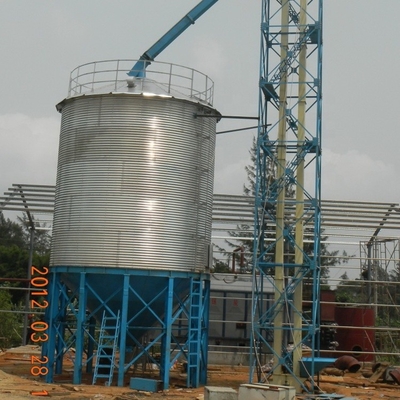 low cost Hopper bottom 600 ton steel grain storage silo