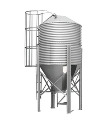 Hot Galvanized Steel Granary Silo Feed Silo Grain Storage 3-30 Tons Chicken For Poultry Farm