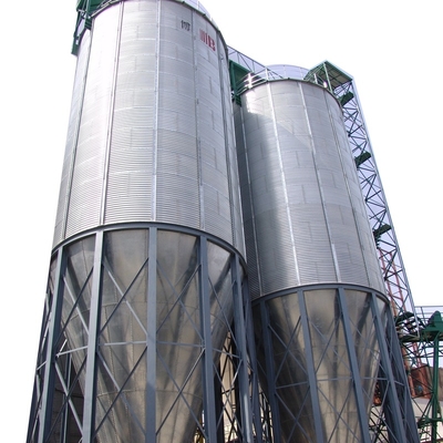 Bulk Grain Storage Boiler Used 500t - 1000t Steel Silo, Steel Silo Bins, Steel Silo Storage System With Full Handling Equipment