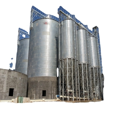 Poultry Farm Used Feed Storage 500t 1000t 1500t Cone Bottom Galvanized Steel Grain Silo With 45/60 Degree Hopper Selling On Competitive Price