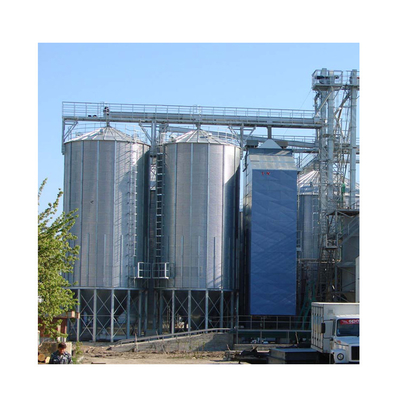 Machinery Repair Shops 300 Ton Wheat Corn Galvanized Steel Grain Silos 60 Ton
