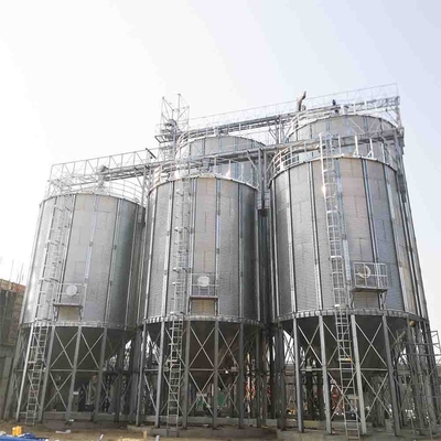 Bulk Cereal / Grain Storage China 800ton Hopper Cones Silos Galvanized Stainless Steel Grain Silo