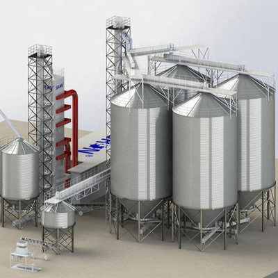 Factory Safety and Firm Grain Bin Storage Silo, China Supplier SRON Customized Concrete Base Steel Silo For Sale
